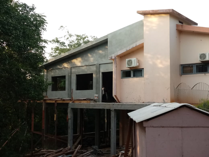 OBRA DE AMPLIAÇAO DO CRAS BEM VIVER  EM PLENO ANDAMENTO